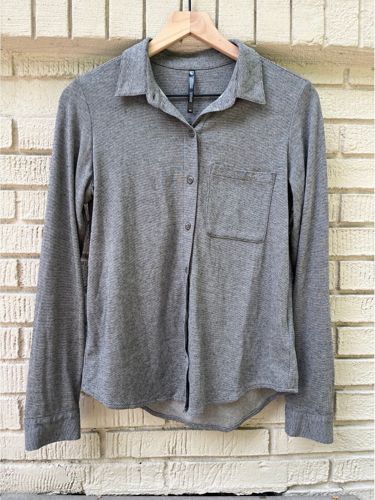 Kuhl The Innovatr Italian Knit Women's Xs Extra Small Heather Button Performance